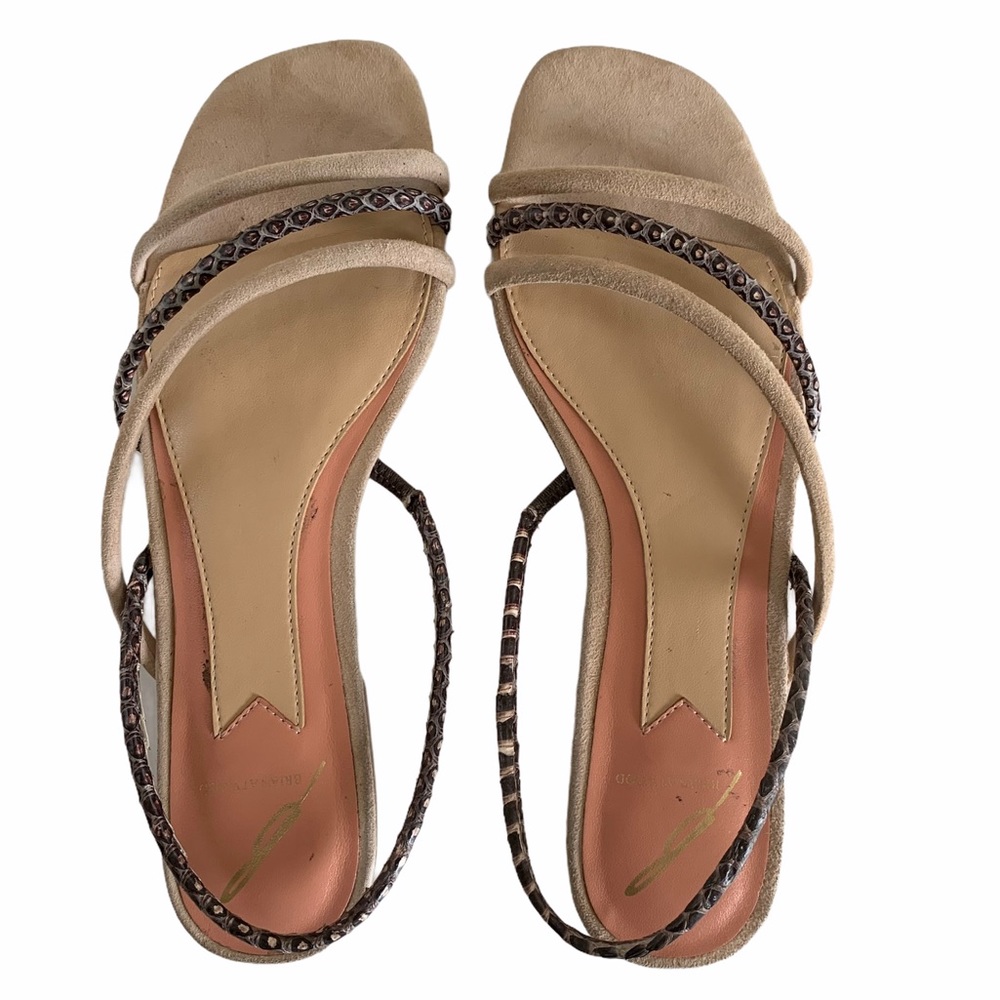 Brian Atwood Strappy Suede Sandals Size 6